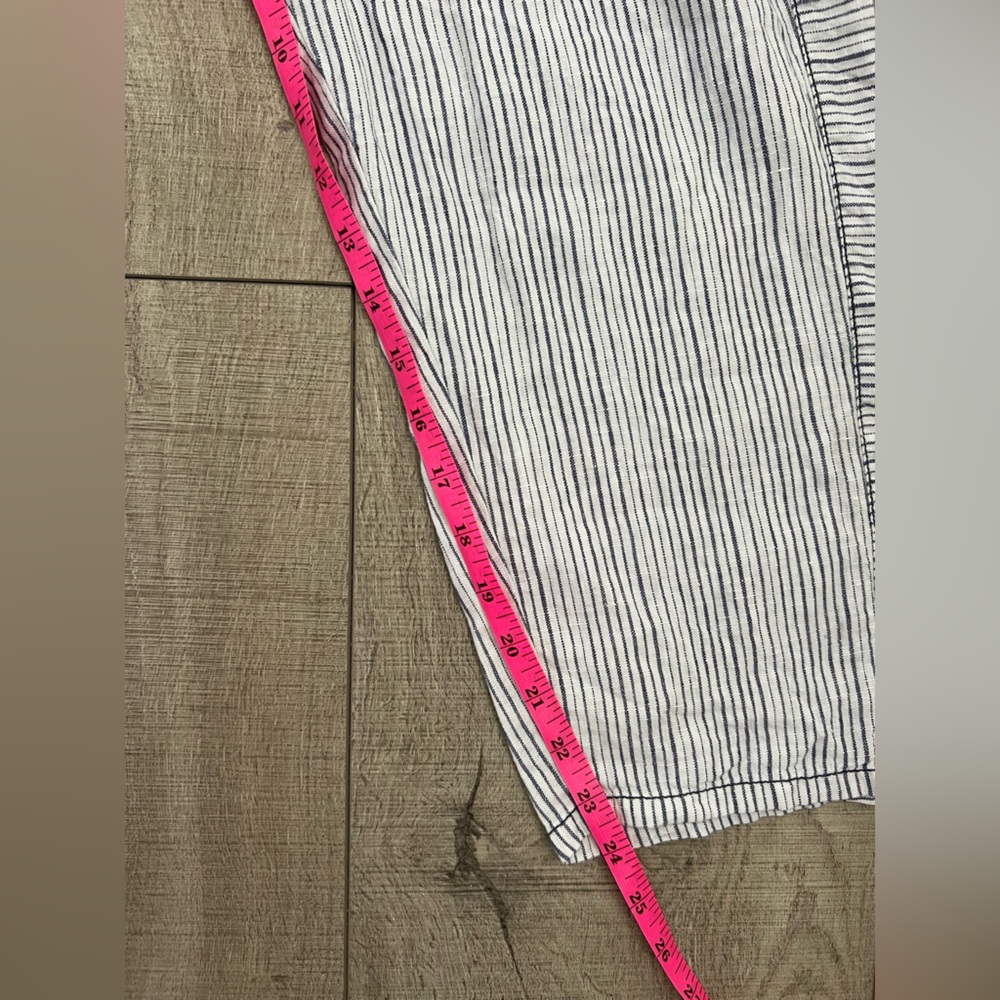 NWOT Anthropologie Hei Hei White and Blue Striped Women's Pants Size Medium - Picture 6 of 9